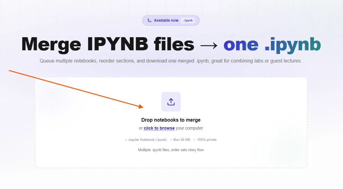 Merge Jupyter Notebooks Online, Combine ipynb Files | IPYNB Merger ...